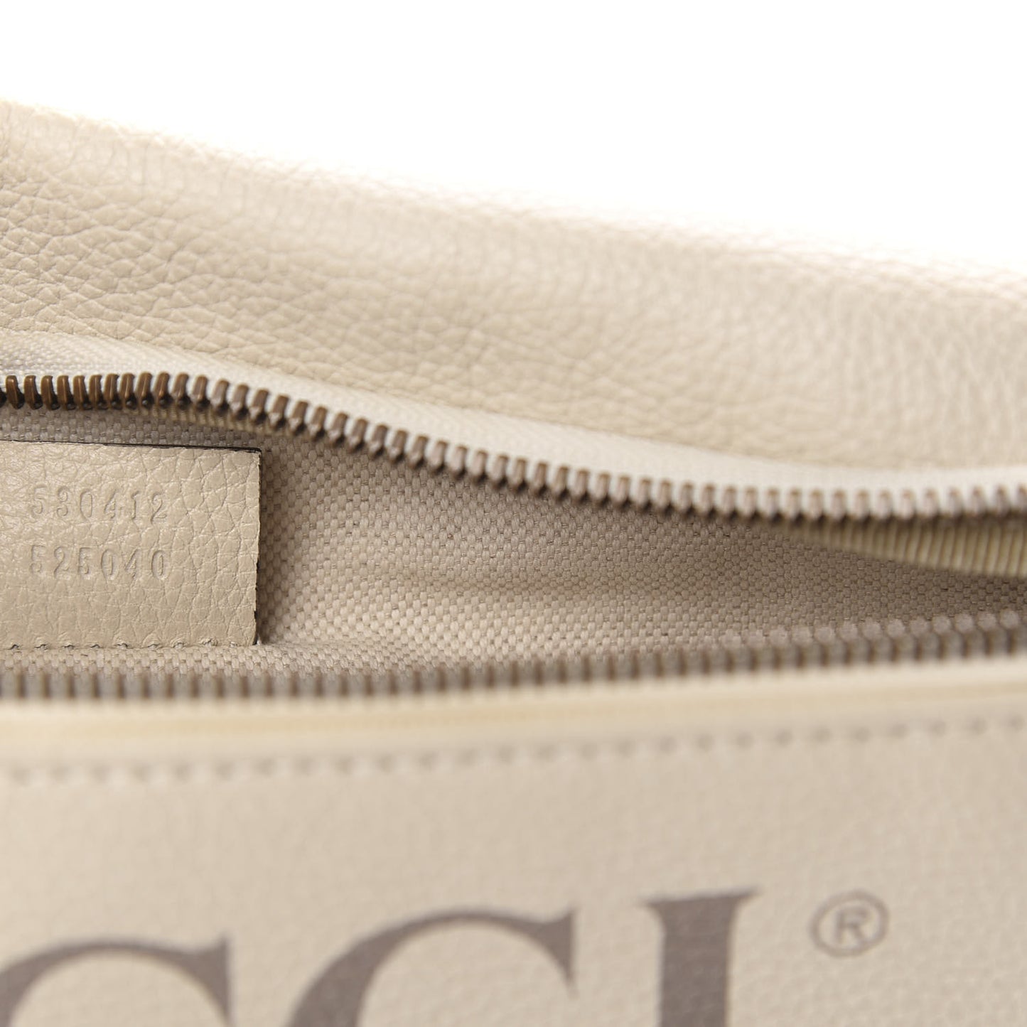 Grained Calfskin Logo Belt Bag White