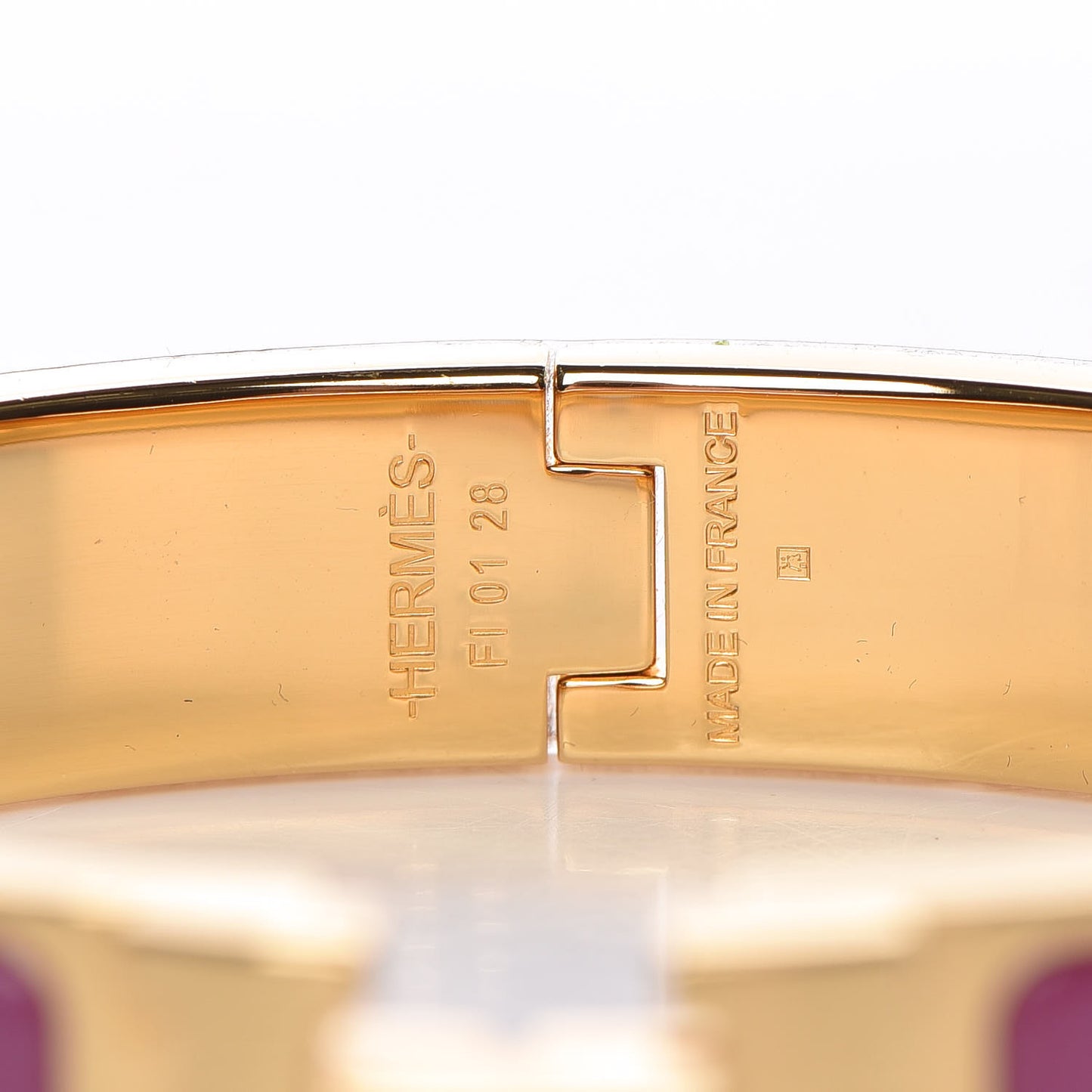 Enamel Narrow Clic Clac H Bracelet PM Rose Azalee