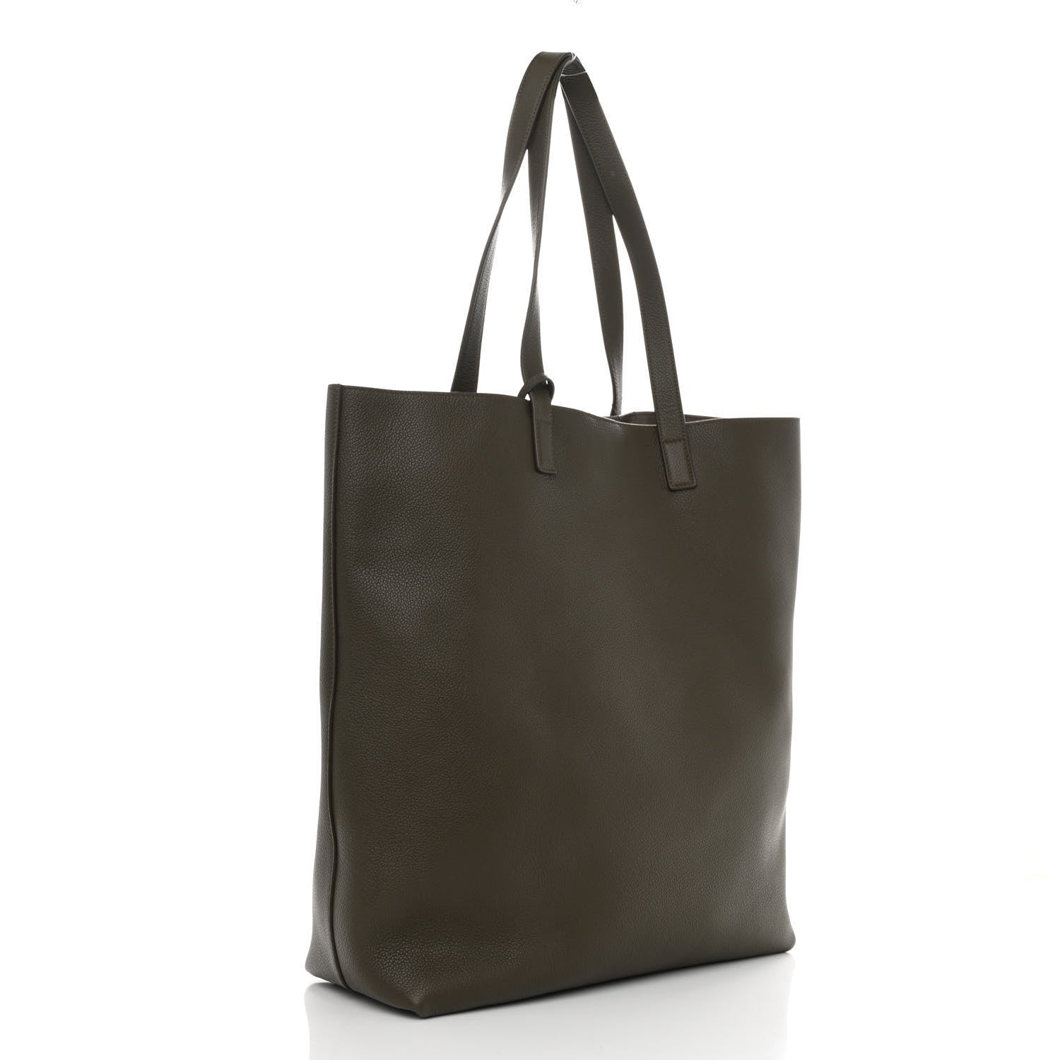 Saint Laurent Calfskin Bold Shopping Tote Khaki 4 of 10