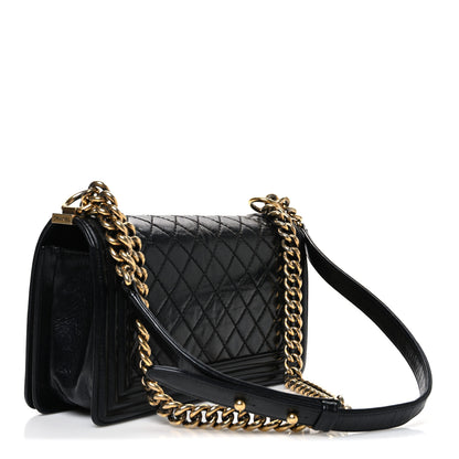 Chanel Aged Calfskin Quilted Medium Boy Flap Black 3 of 10