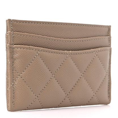 Chanel Caviar Quilted Card Holder Dark Beige 3 of 8