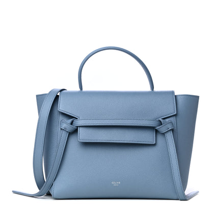 Celine Grained Calfskin Mini Belt Bag Washed Blue 1 of 4