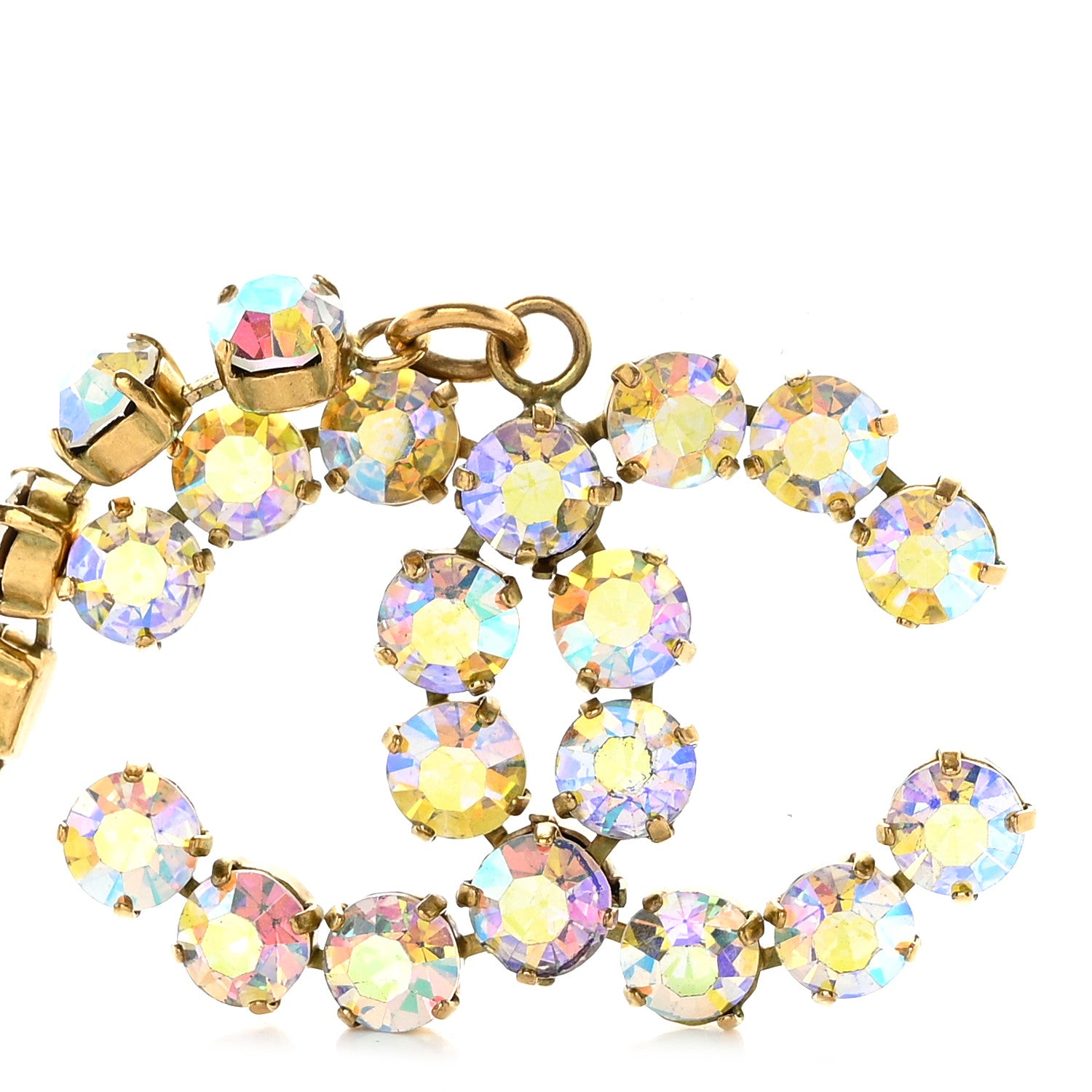 Chanel Iridescent Crystal 1995 Barbie Runway Belt Gold Multicolor 3 of 5