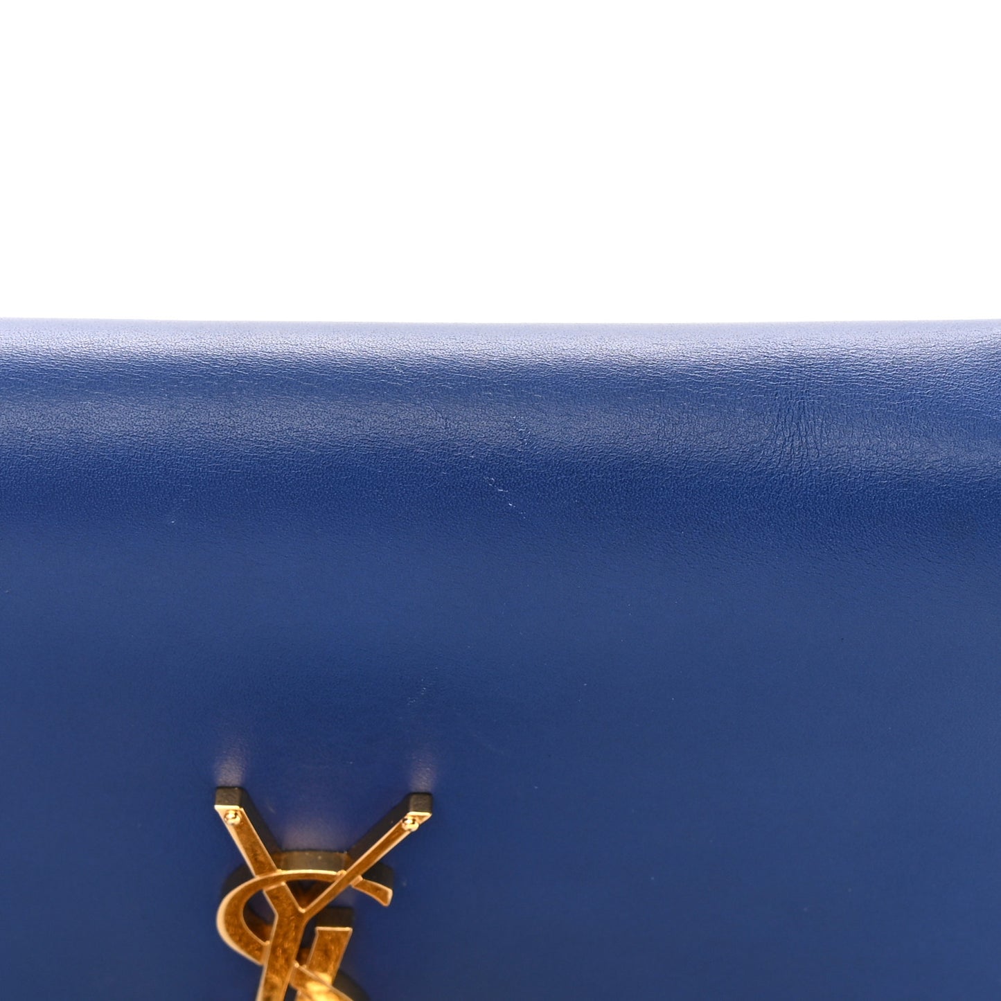 Smooth Calfskin Medium Classic Monogram Kate Tassel Satchel Royal Blue