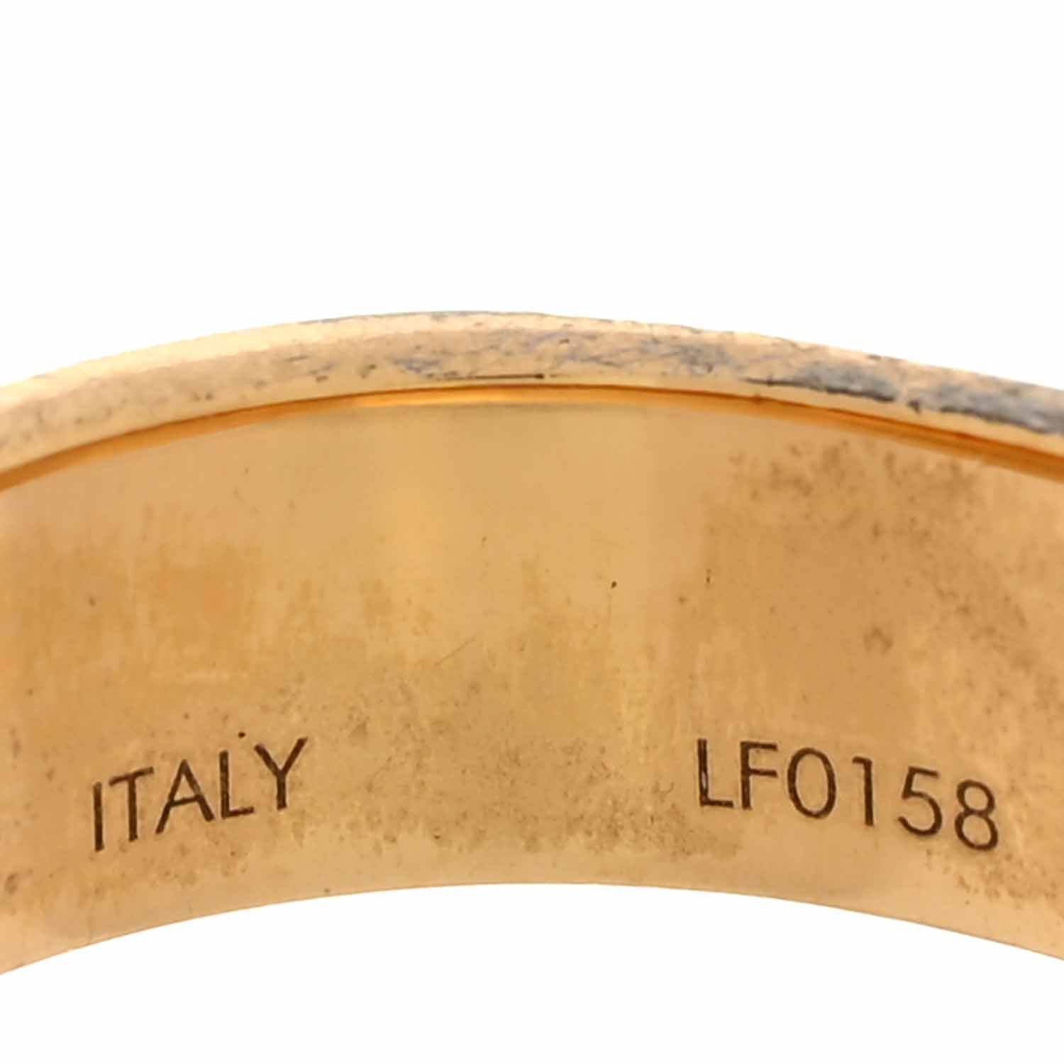 Louis Vuitton Brass Monogram Engraved Nanogram Ring S Gold 5 of 7