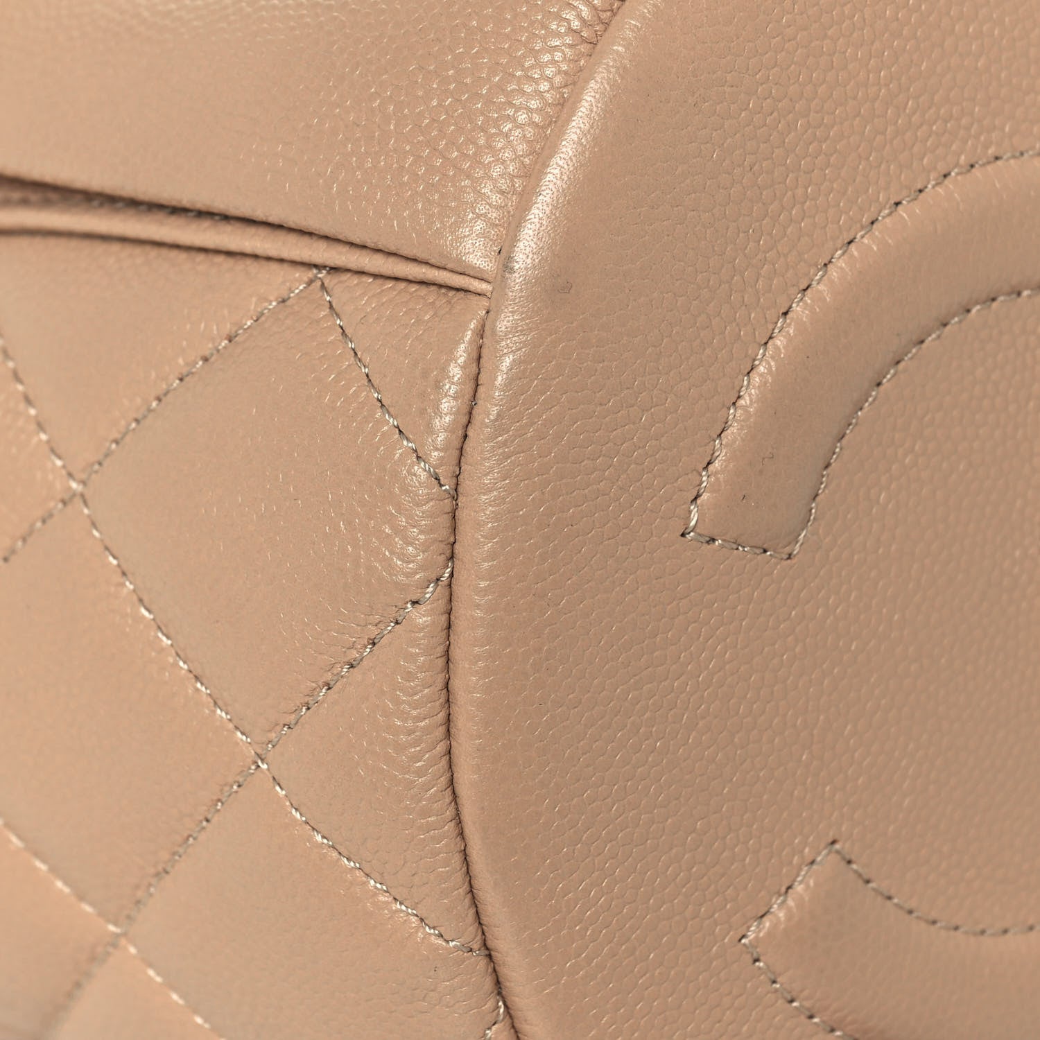 Chanel Caviar Quilted Double Pocket Backpack Beige 9 of 15