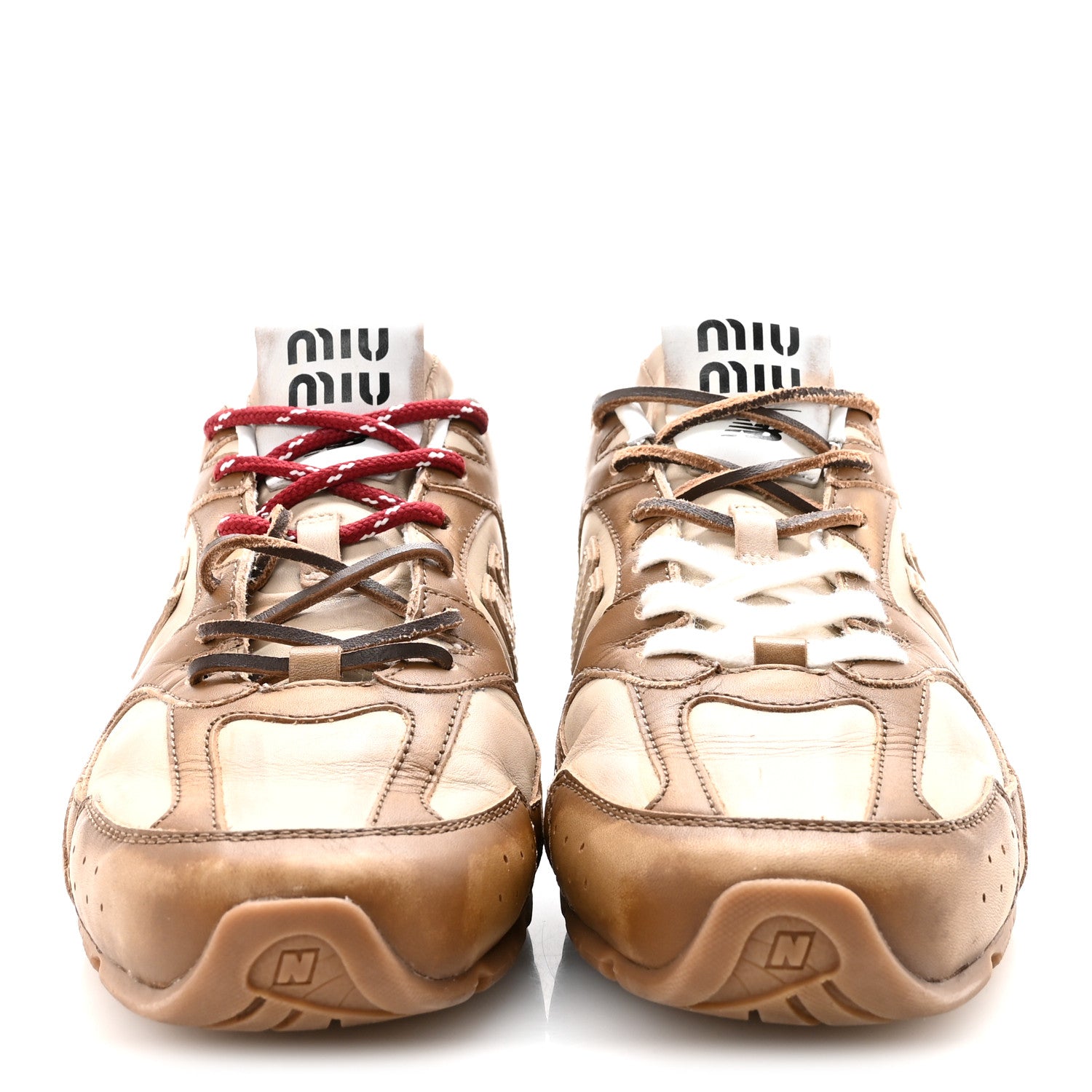 Miu Miu X NEW BALANCE Bleached Calfskin 530 SL Sneakers 41