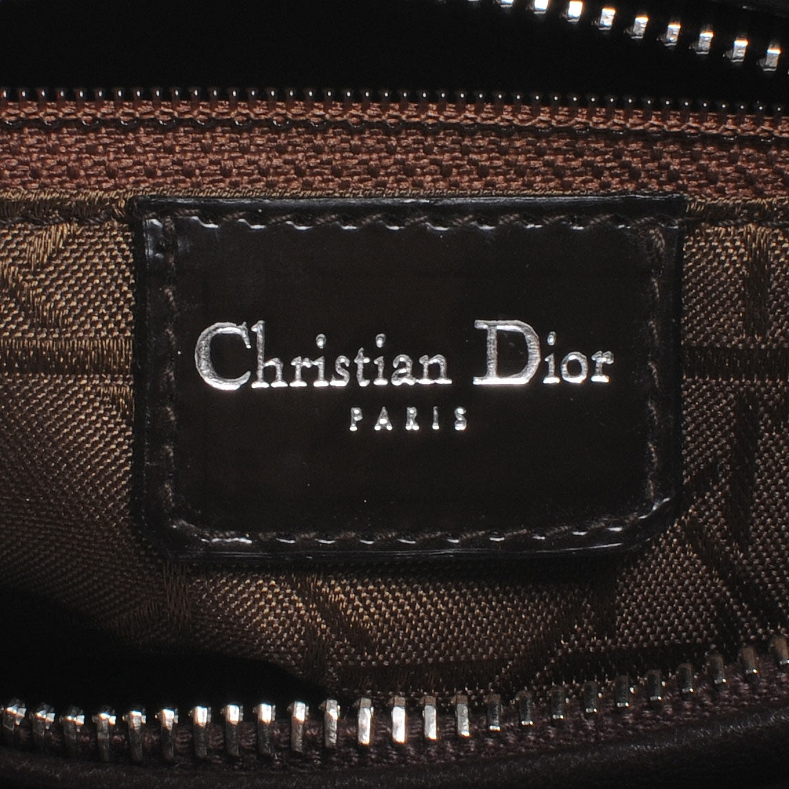 Canvas Medium Lady Dior Dark Brown