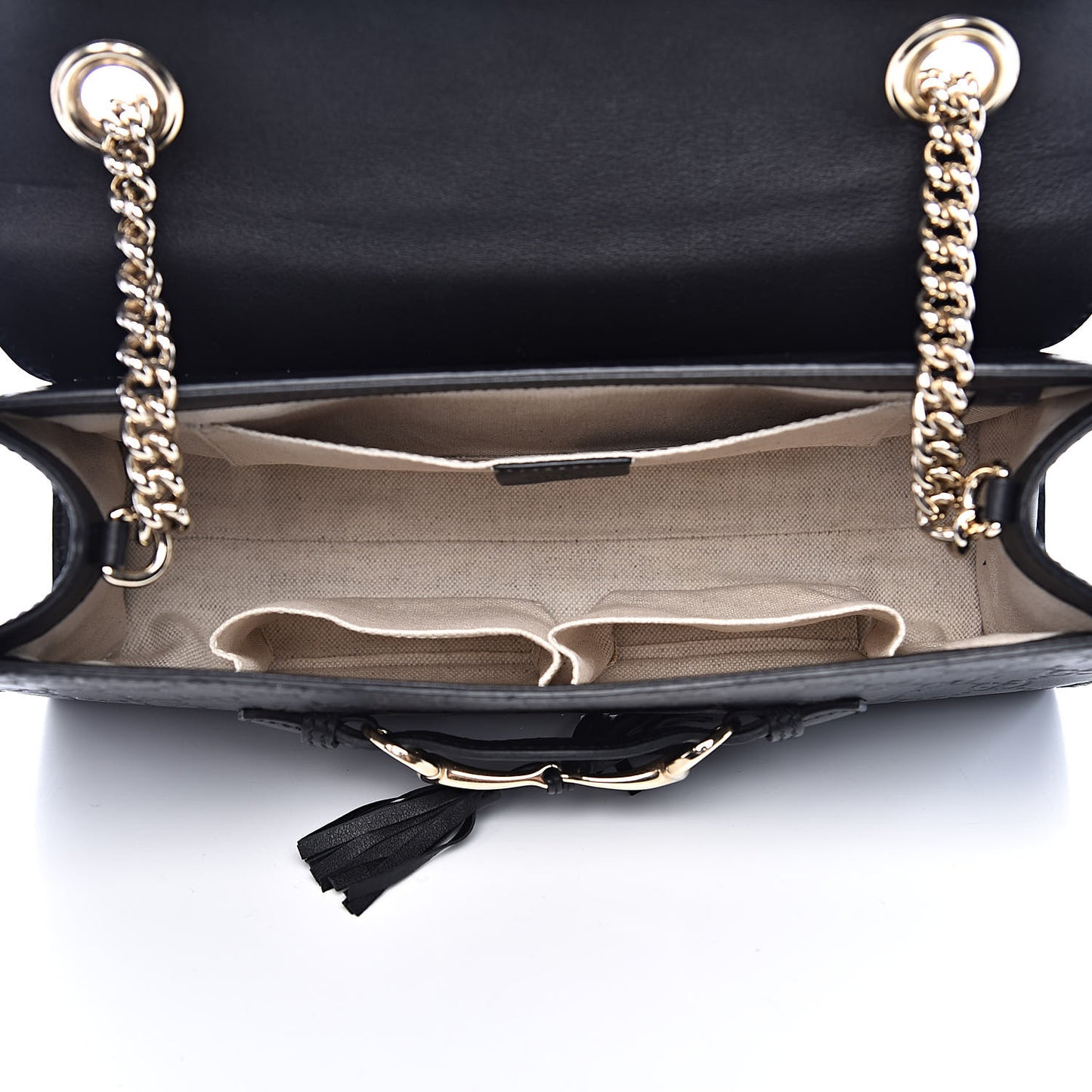 Guccissima Medium Emily Chain Shoulder Bag Black