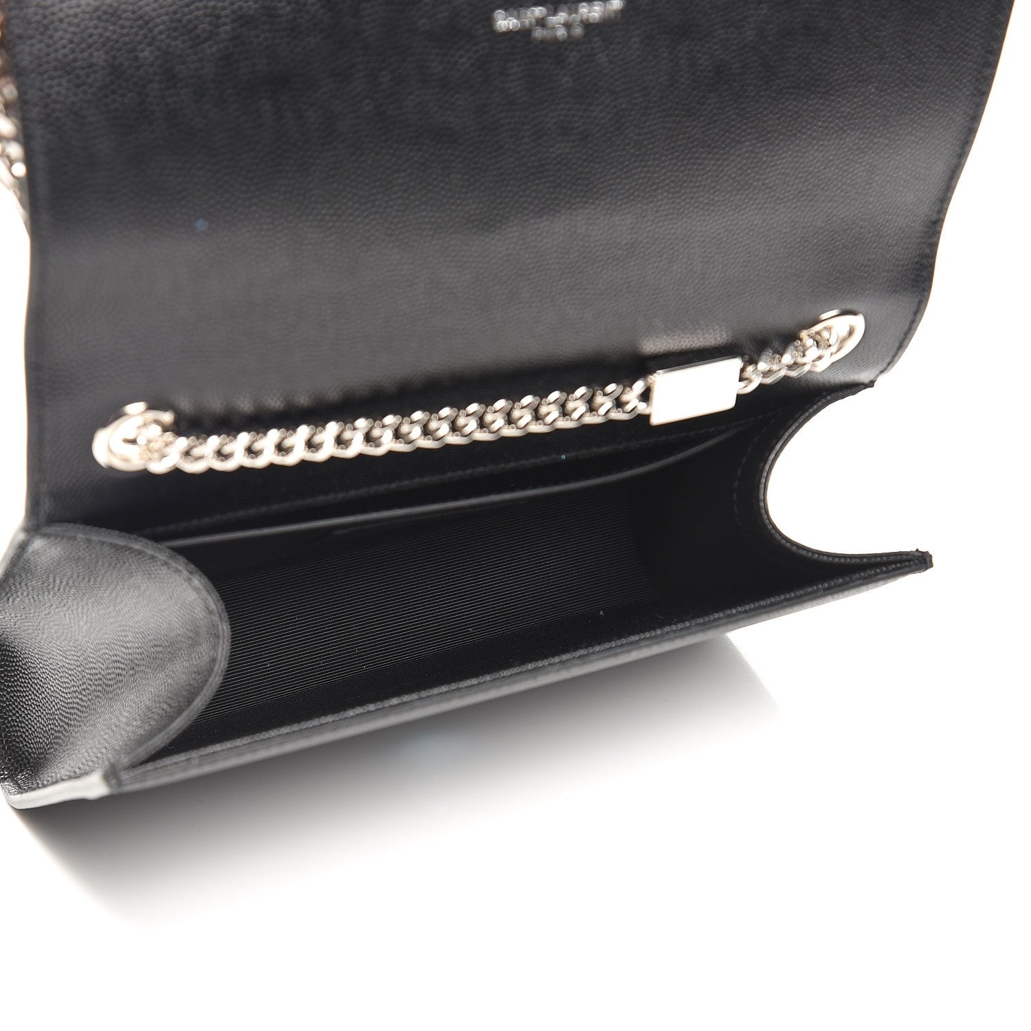 Saint Laurent Grain De Poudre Small Monogram Kate Satchel Black 5 of 7