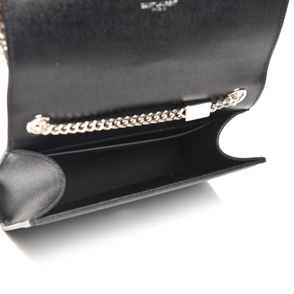 Saint Laurent Grain De Poudre Small Monogram Kate Satchel Black 5 of 7
