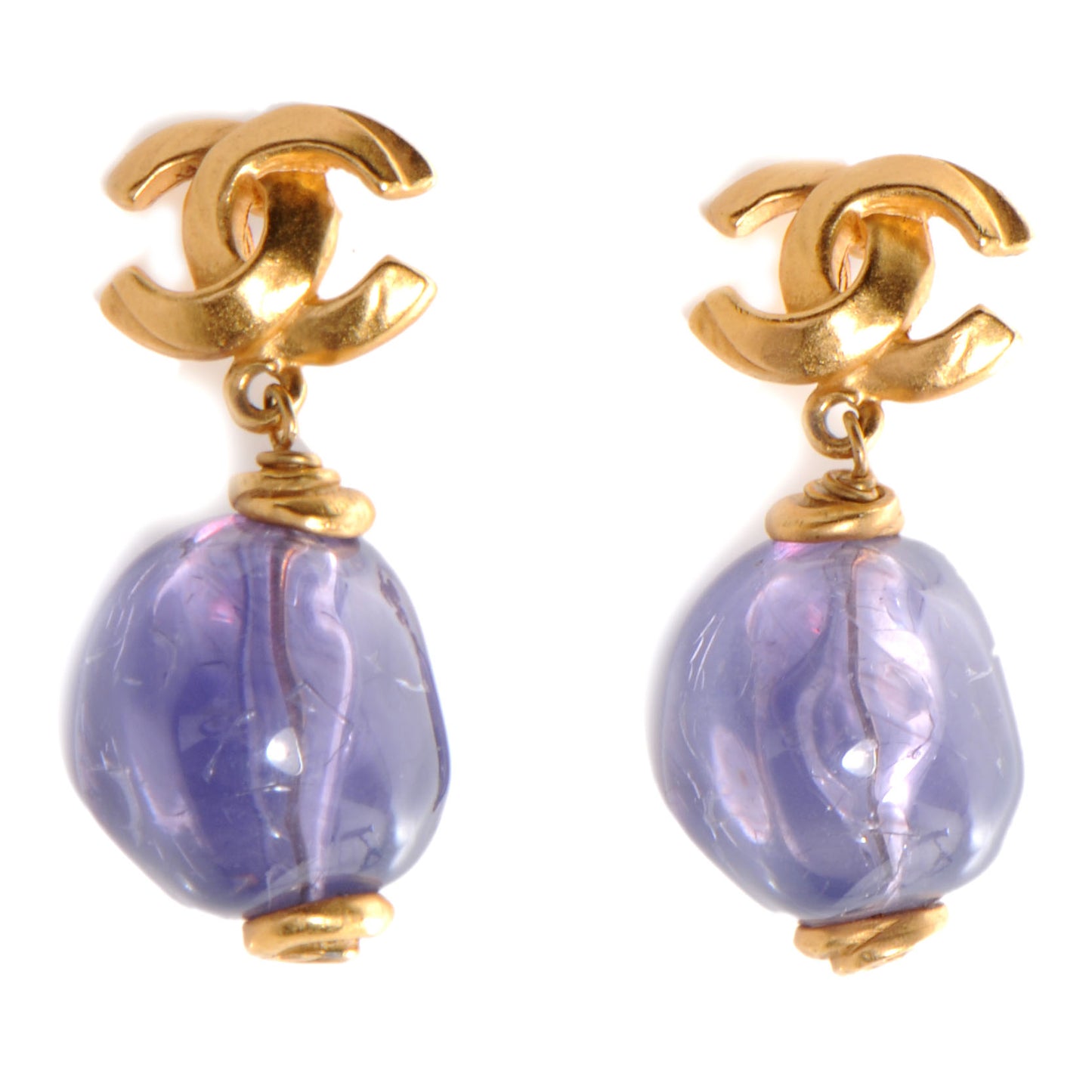 CC Drop Earrings Gold