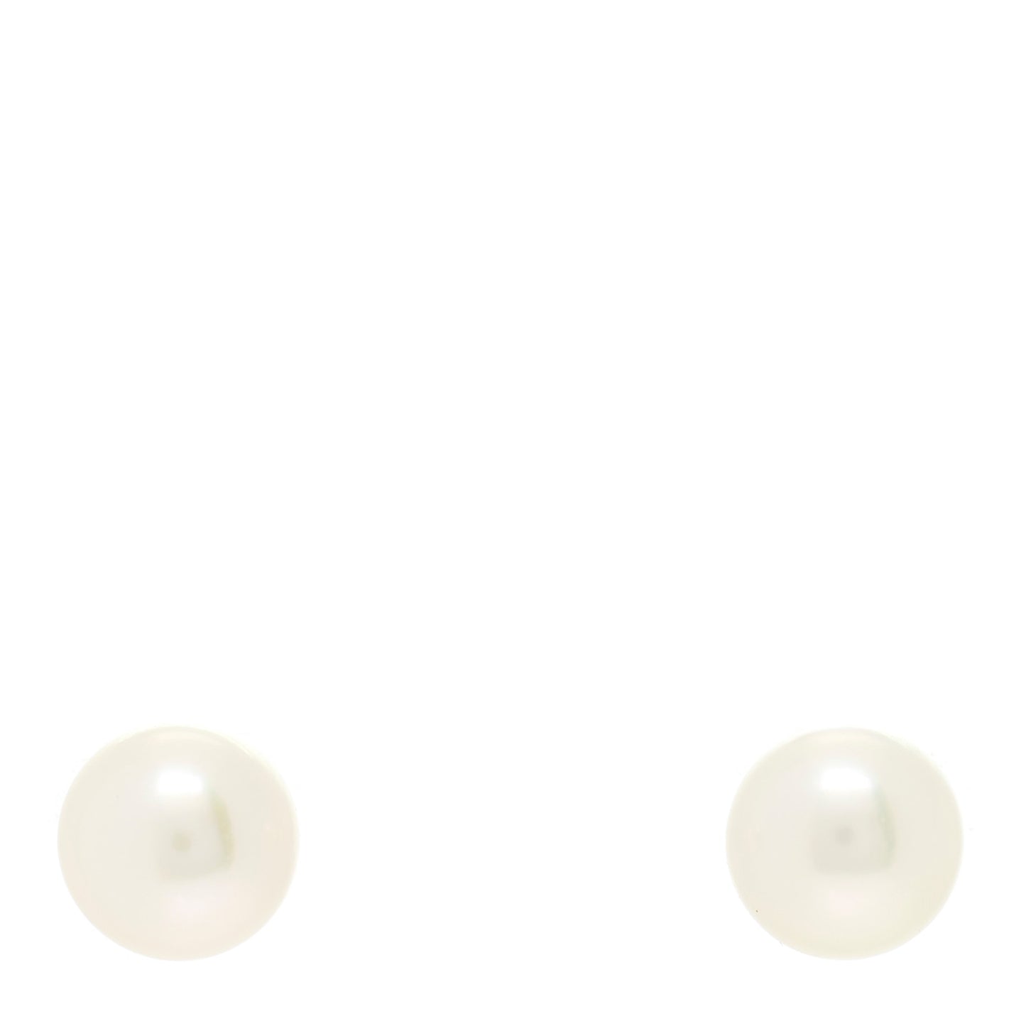 18K White Gold Akoya Pearl 7.5mm Stud Earrings