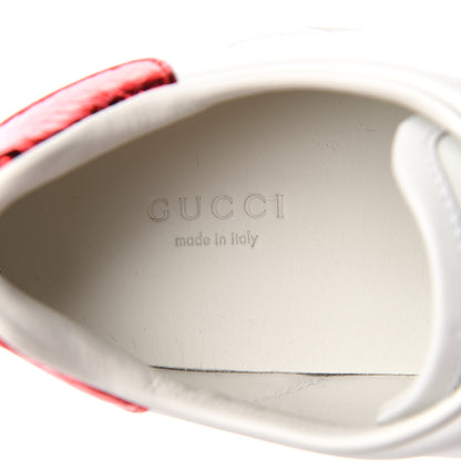 Gucci Calfskin Ayers Web Dagger Embroidered Womens Ace Sneakers 40 White 9 of 11