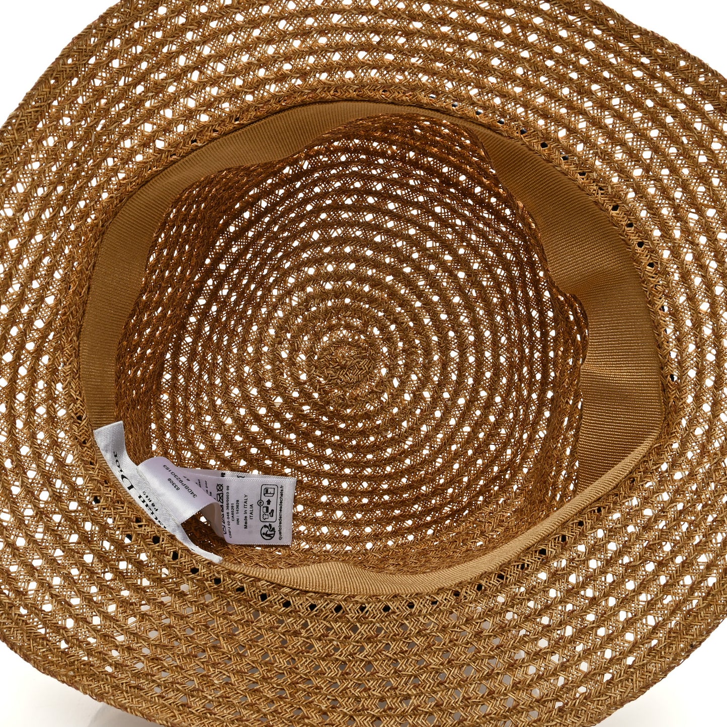 Straw Embroidered D-Bobby Bucket Hat 57 Natural