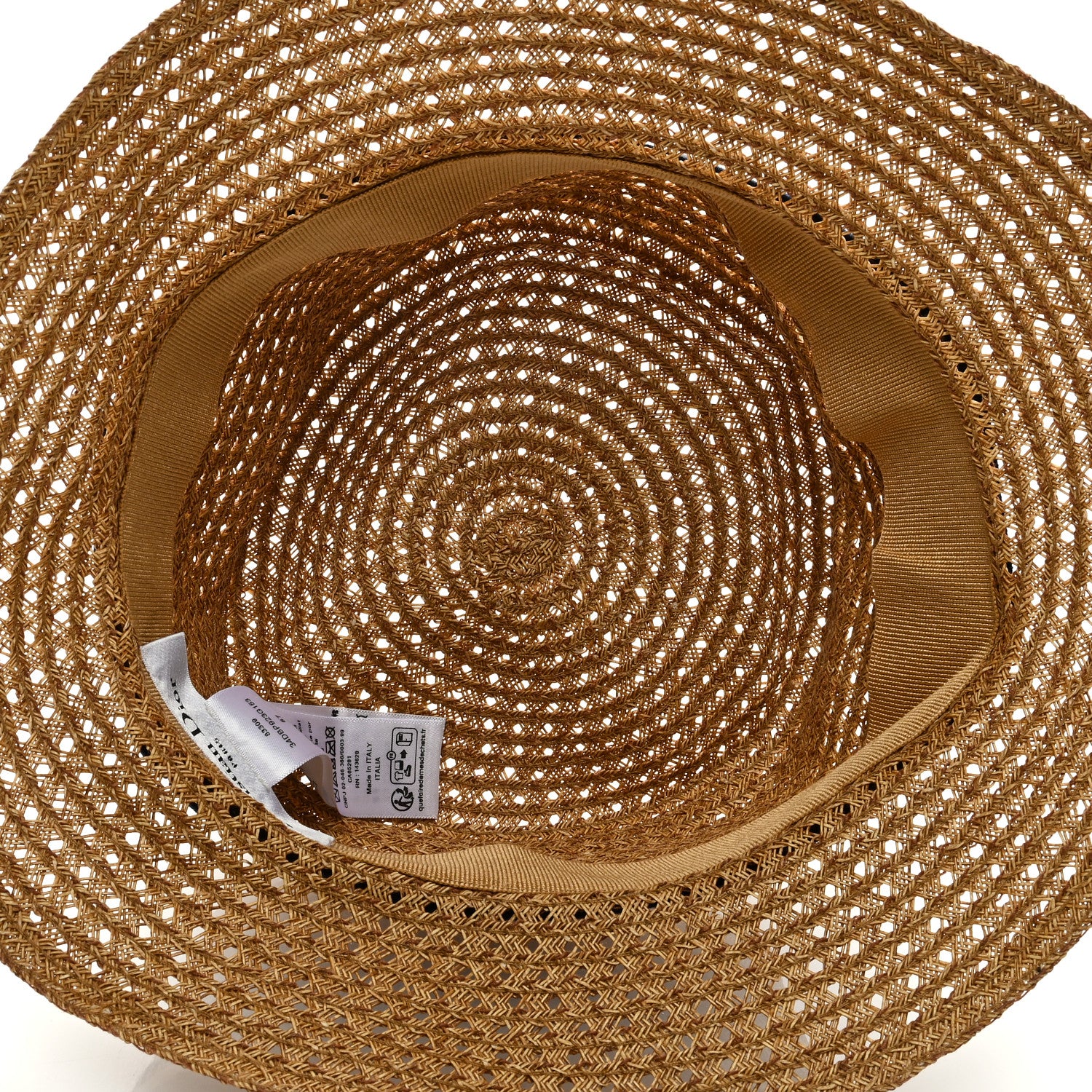 Christian Dior Straw Embroidered D-Bobby Bucket Hat 57 Natural 4 of 7