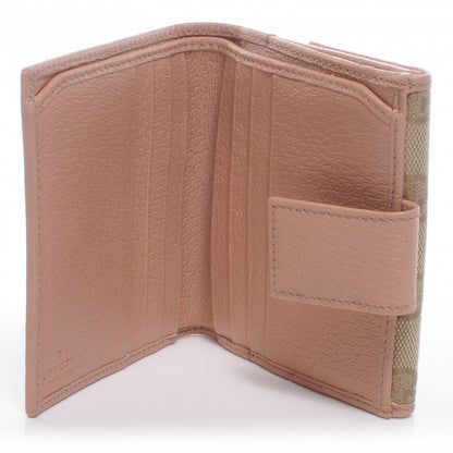 Gucci Monogram Metal Bar French Flap Wallet Pink 5 of 7