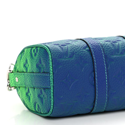 Louis Vuitton Taurillon Illusion Keepall XS Bleu Vert 8 of 10