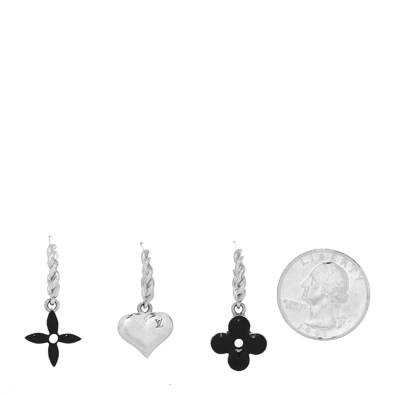 Louis Vuitton Sweet Monogram Earrings Set of 3 Black 2 of 3