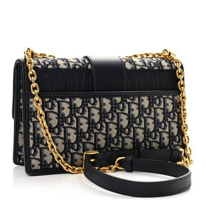 Christian Dior Oblique 30 Montaigne Chain Flap Bag Blue 3 of 13