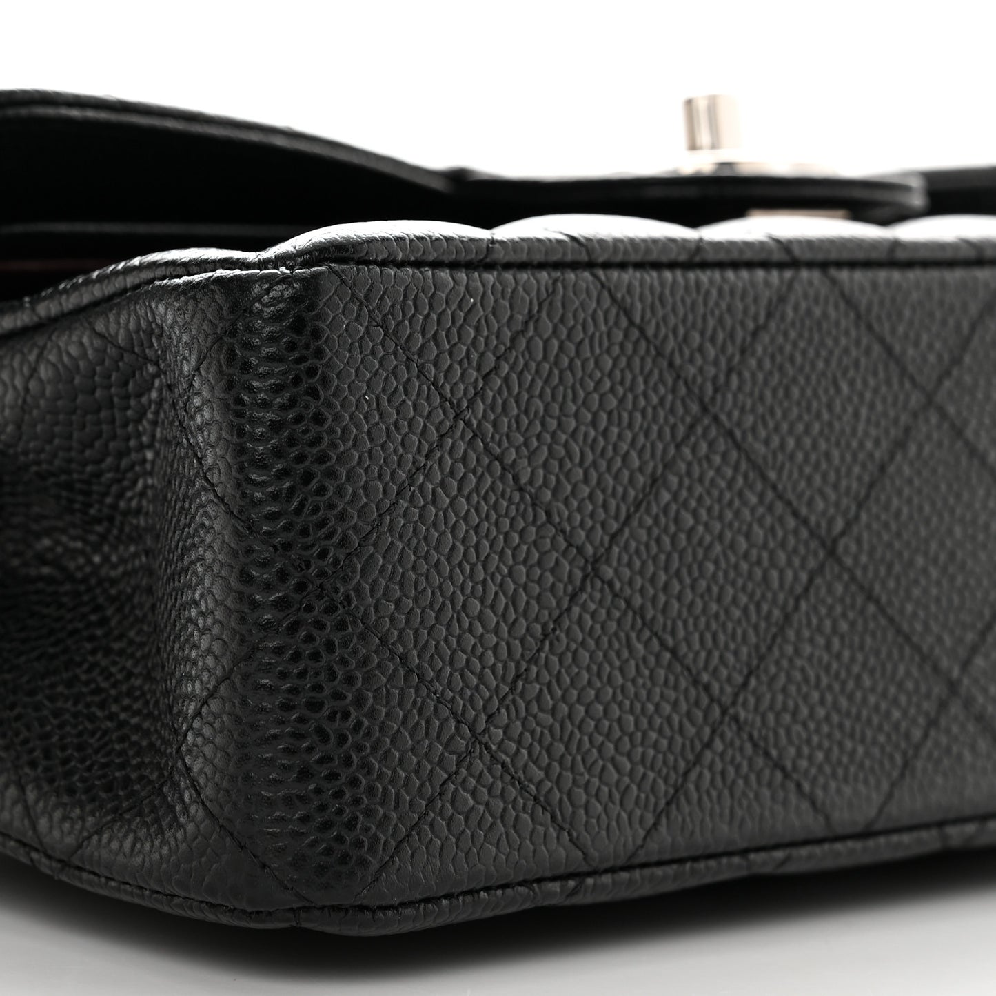 Caviar Quilted Small Double Flap Black