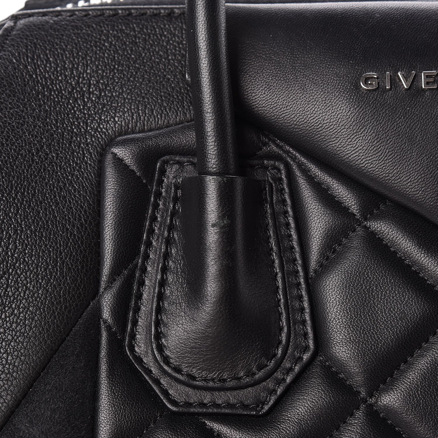 Givenchy Sugar Goatskin Lambskin Diamond Quilted Medium Antigona Black 13 of 14