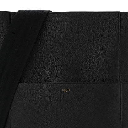 Celine Soft Grained Calfskin Sangle Bucket Bag Black 7 of 9
