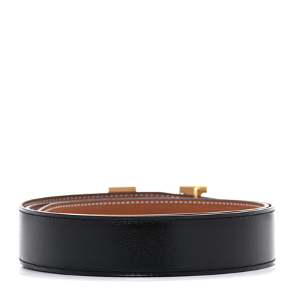 Hermes Box Togo 32mm H Belt 85 34 Black Gold 2 of 7