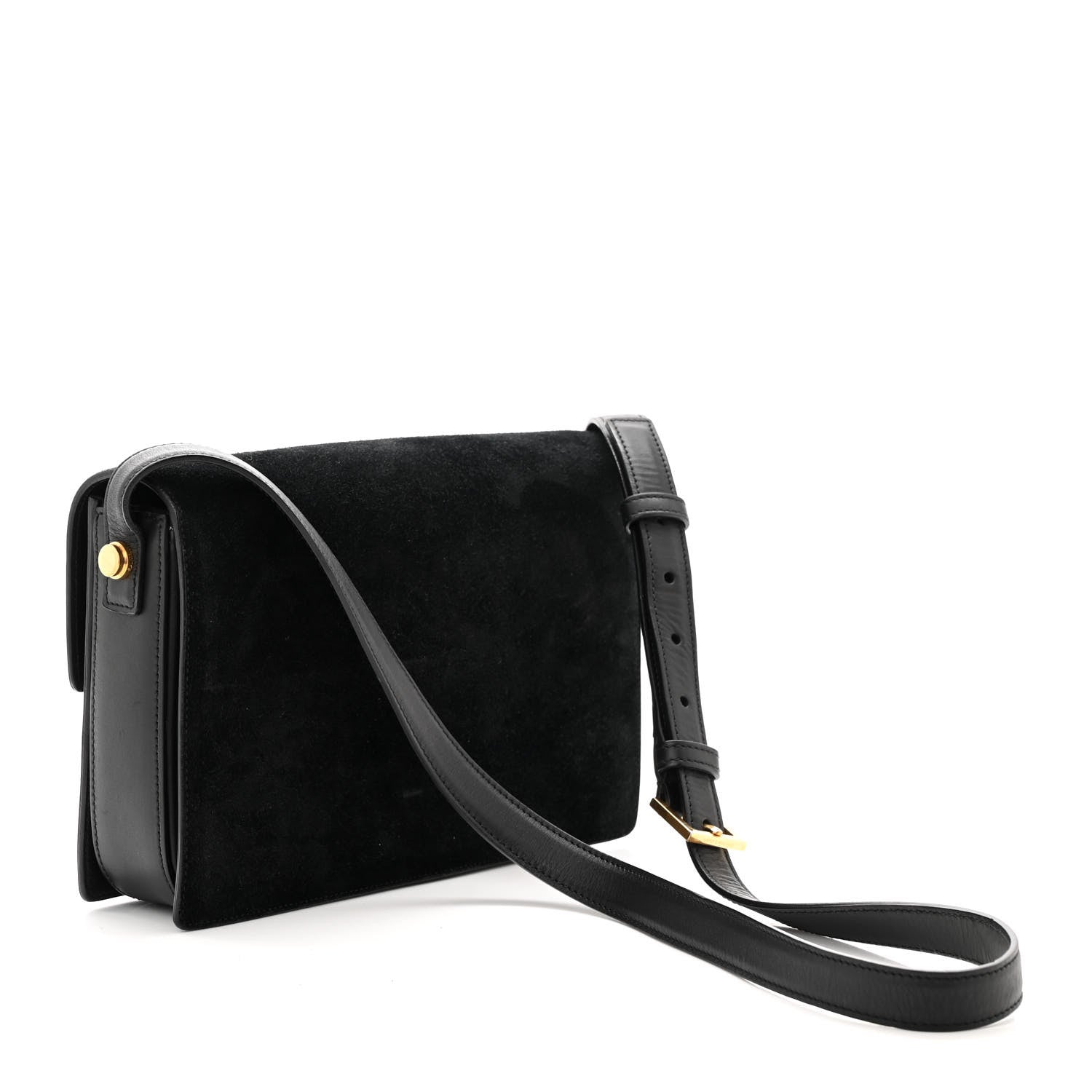 Saint Laurent Suede Medium Classic Lulu Bag Black 2 of 11