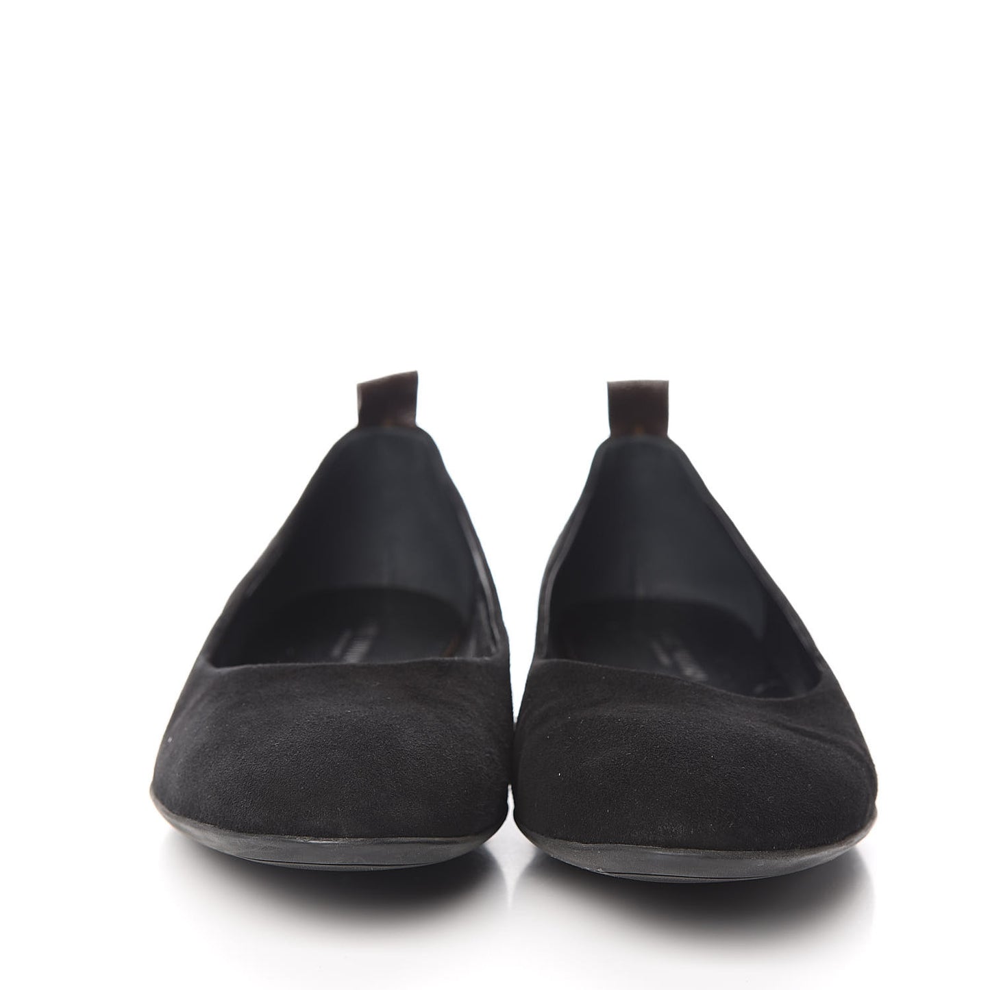 Suede Monogram Uniformes Ballet Flats 40 Black