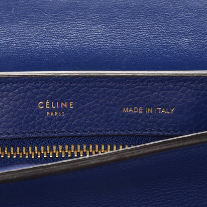 Celine Drummed Calfskin Suede Small Trapeze Indigo 6 of 12