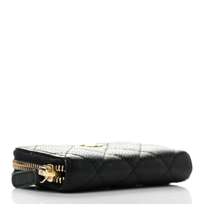 Chanel Caviar Quilted Zip Coin Purse Black 4 of 7
