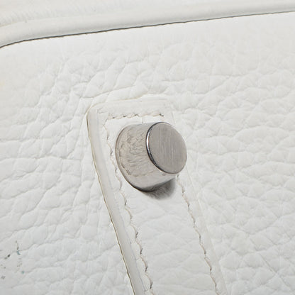 Hermes Taurillon Clemence Birkin 35 White 6 of 28