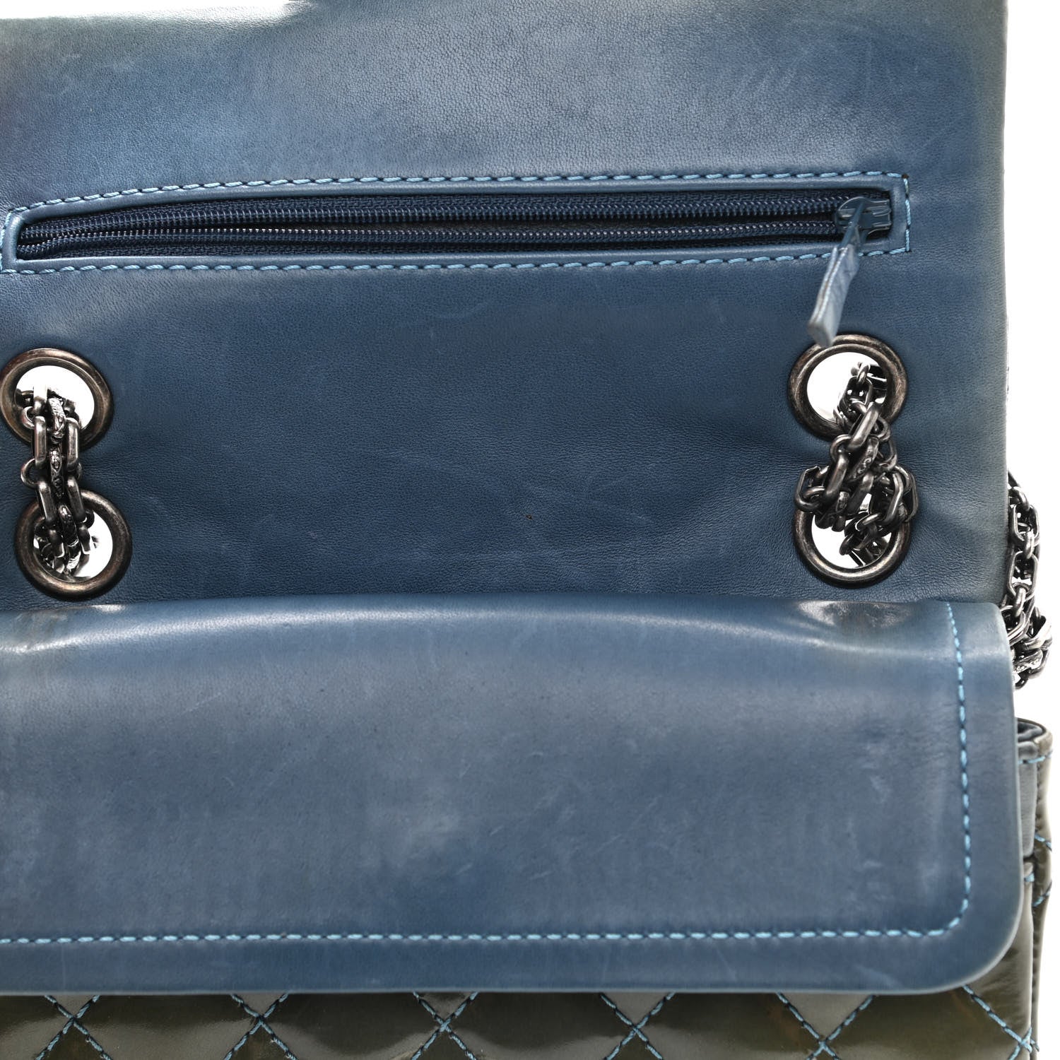 Chanel Patent 2.55 Reissue Flap 224 Blue 9 of 11