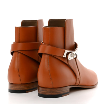 Hermes Calfskin Neo Low Boots 37.5 Natural 4 of 9