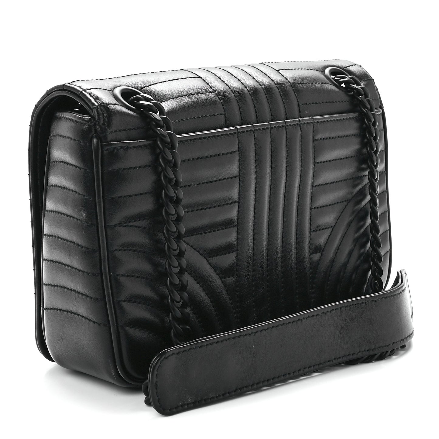 Nappa Impunture Small Diagramme Crossbody Bag Black