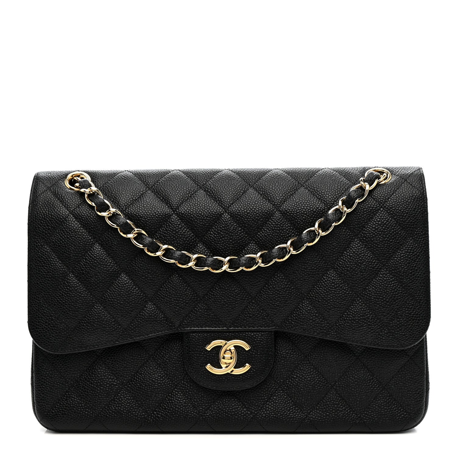 Chanel Caviar Quilted Jumbo Double Flap Black 1 of 11