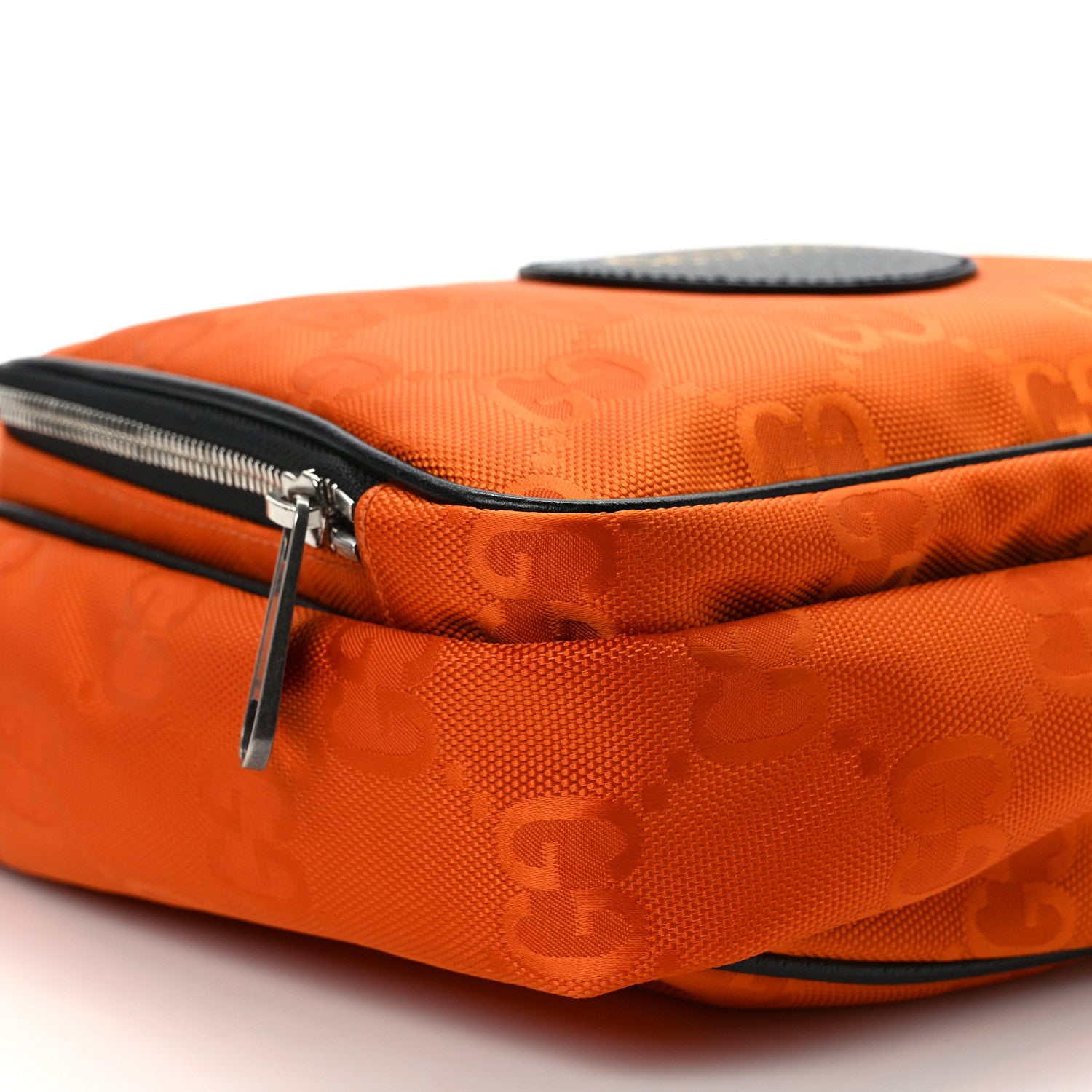 Gucci Econyl Nylon Monogram Off The Grid Messenger Orange Black 7 of 8