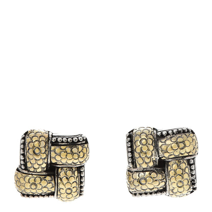 John Hardy Sterling Silver 18K Yellow Gold Armadillo Earrings 1 of 5