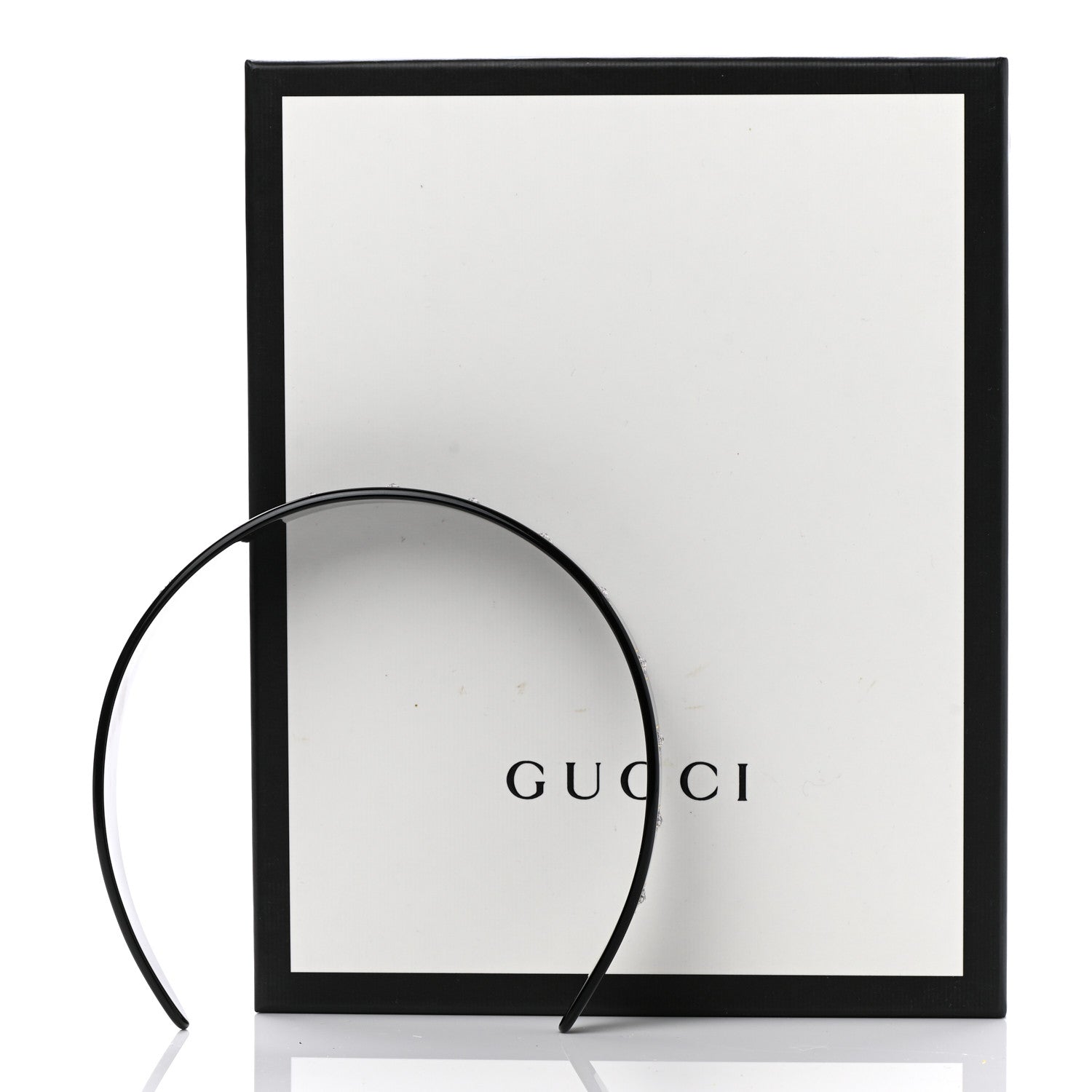 Gucci Resin Crystal Interlocking G Headband Black 6 of 6
