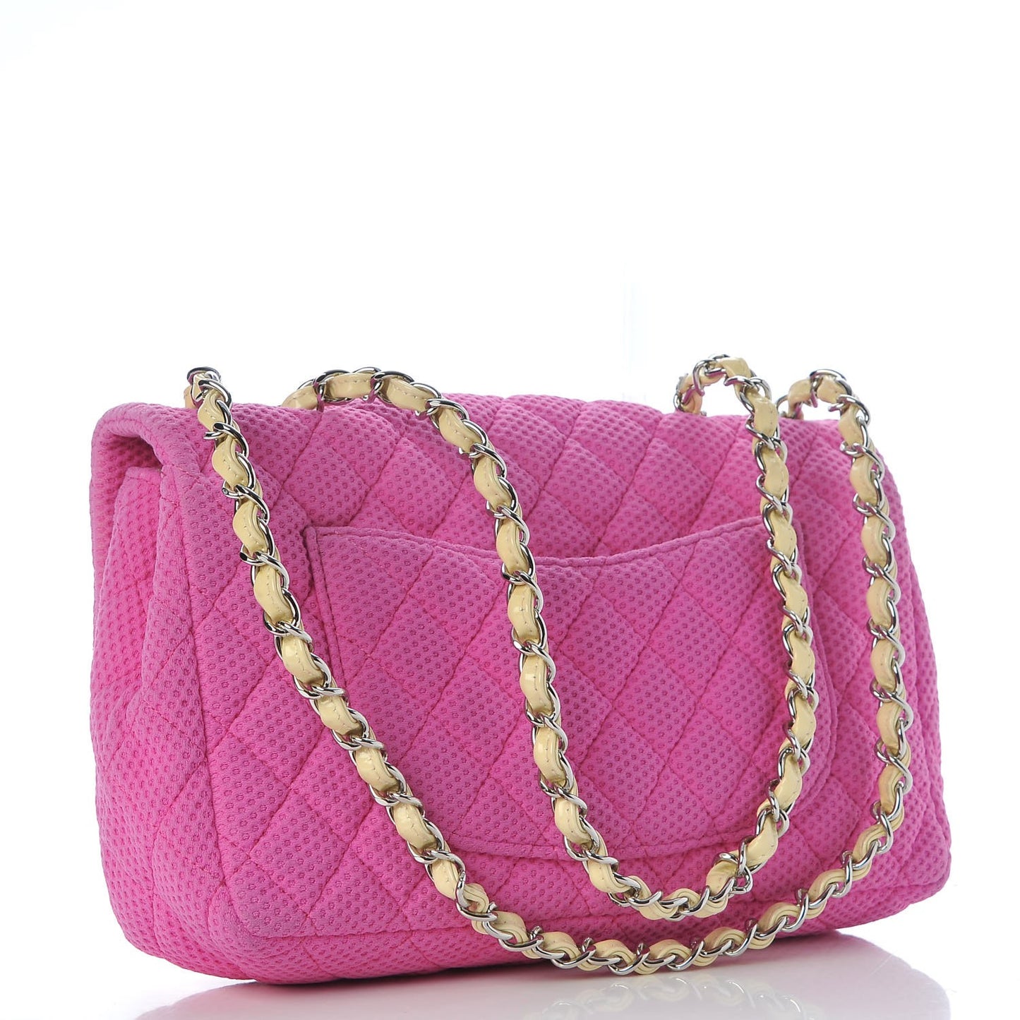 Neoprene Quilted Medium Single Flap Pink