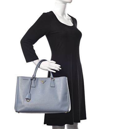 Prada Saffiano Cuir Medium Double Bag Astrale 2 of 32
