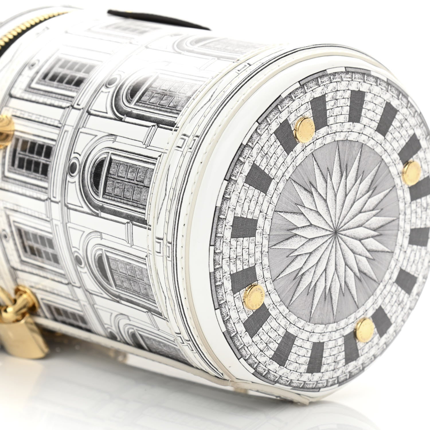Louis Vuitton X FORNASETTI Calfskin Architettura Cannes Black White 8 of 9