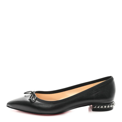 Christian Louboutin Nappa Spiked Hall Flats 36 Black 1 of 8