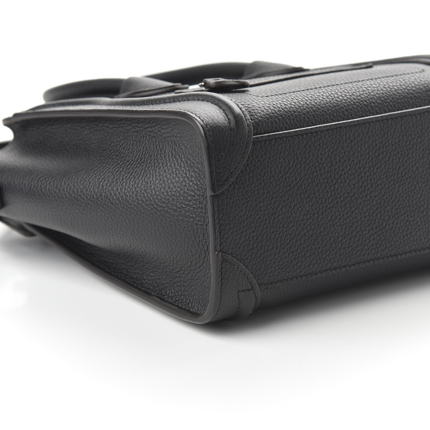 Celine Drummed Calfskin Nano Luggage Black 6 of 9