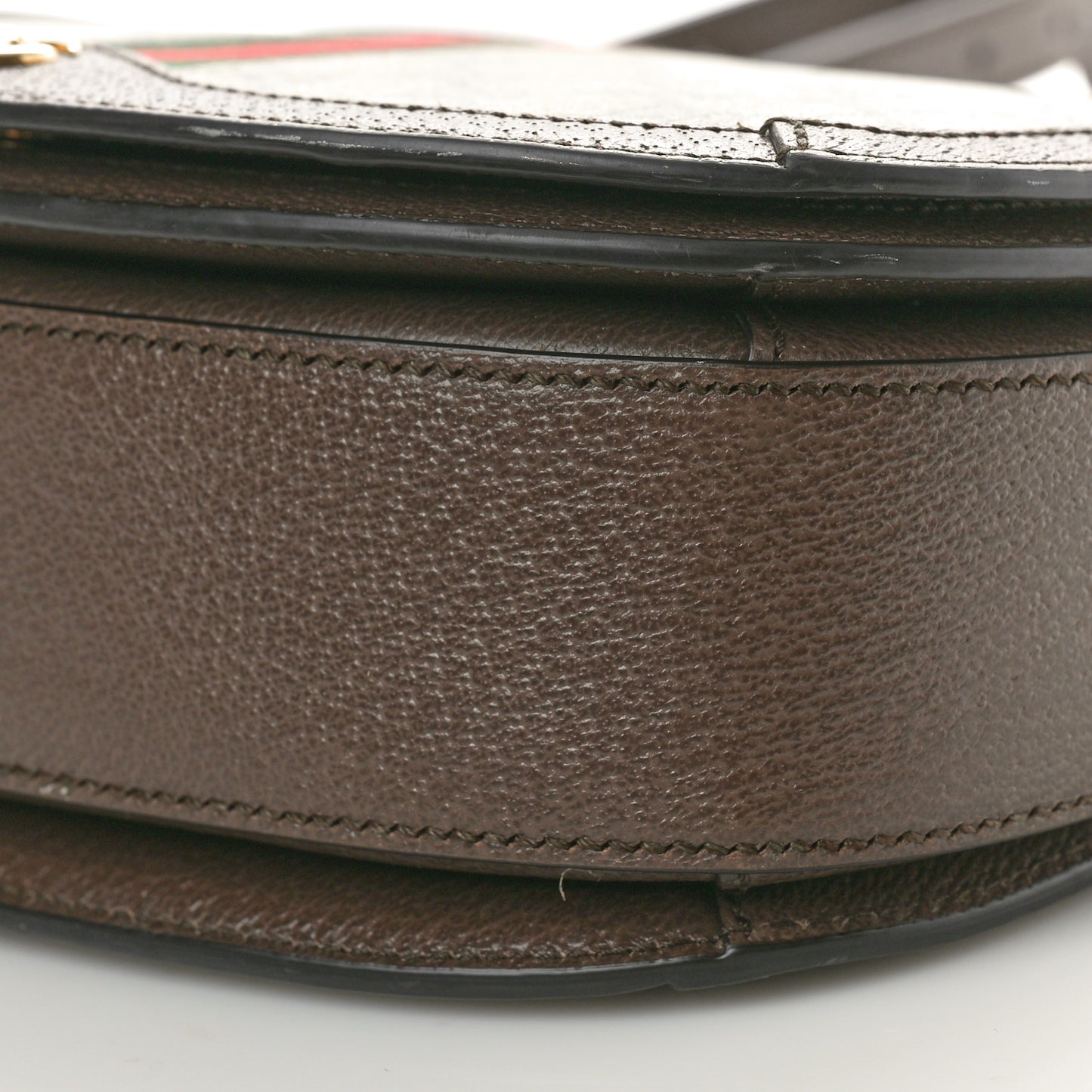 GG Supreme Monogram Web Small Ophidia Flap Messenger Bag Brown