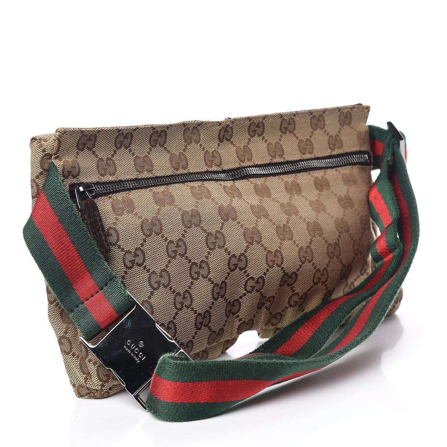 Monogram Web Belt Bag Dark Brown