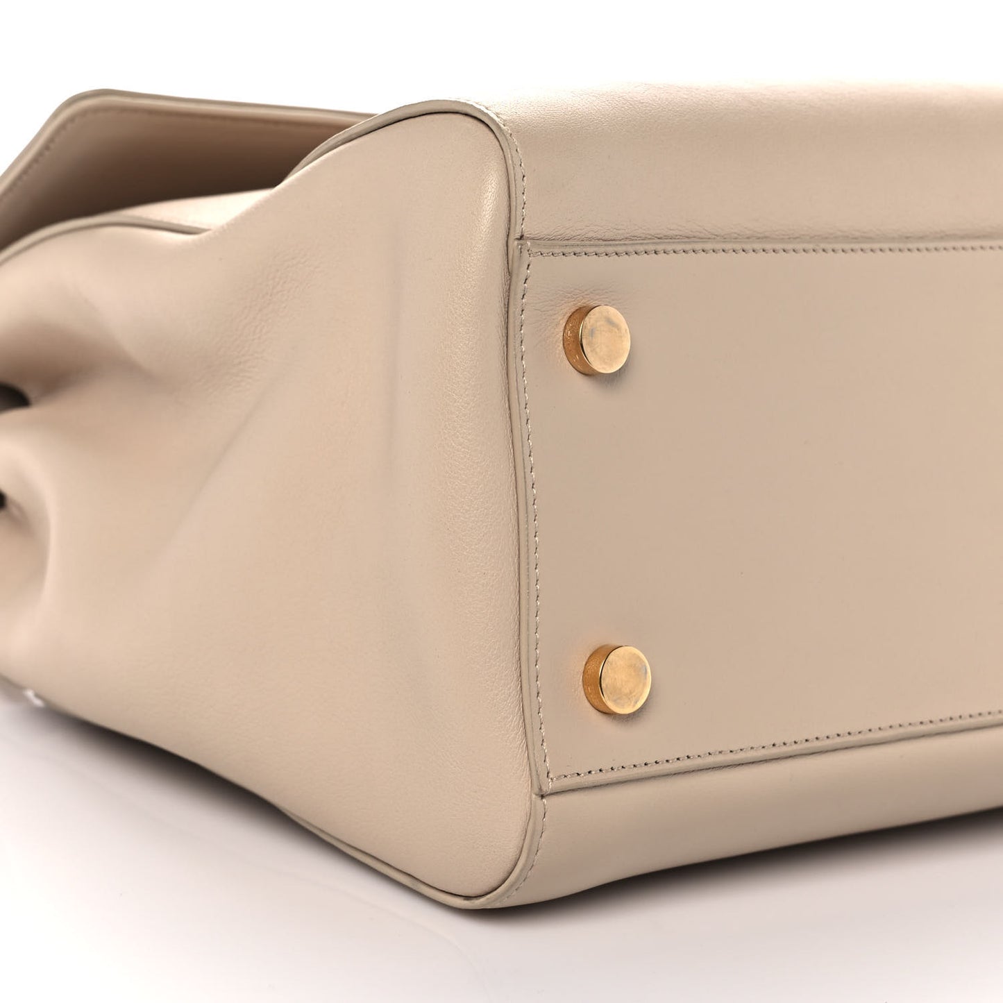 Calfskin Medium Moujik Top Handle Bag Beige