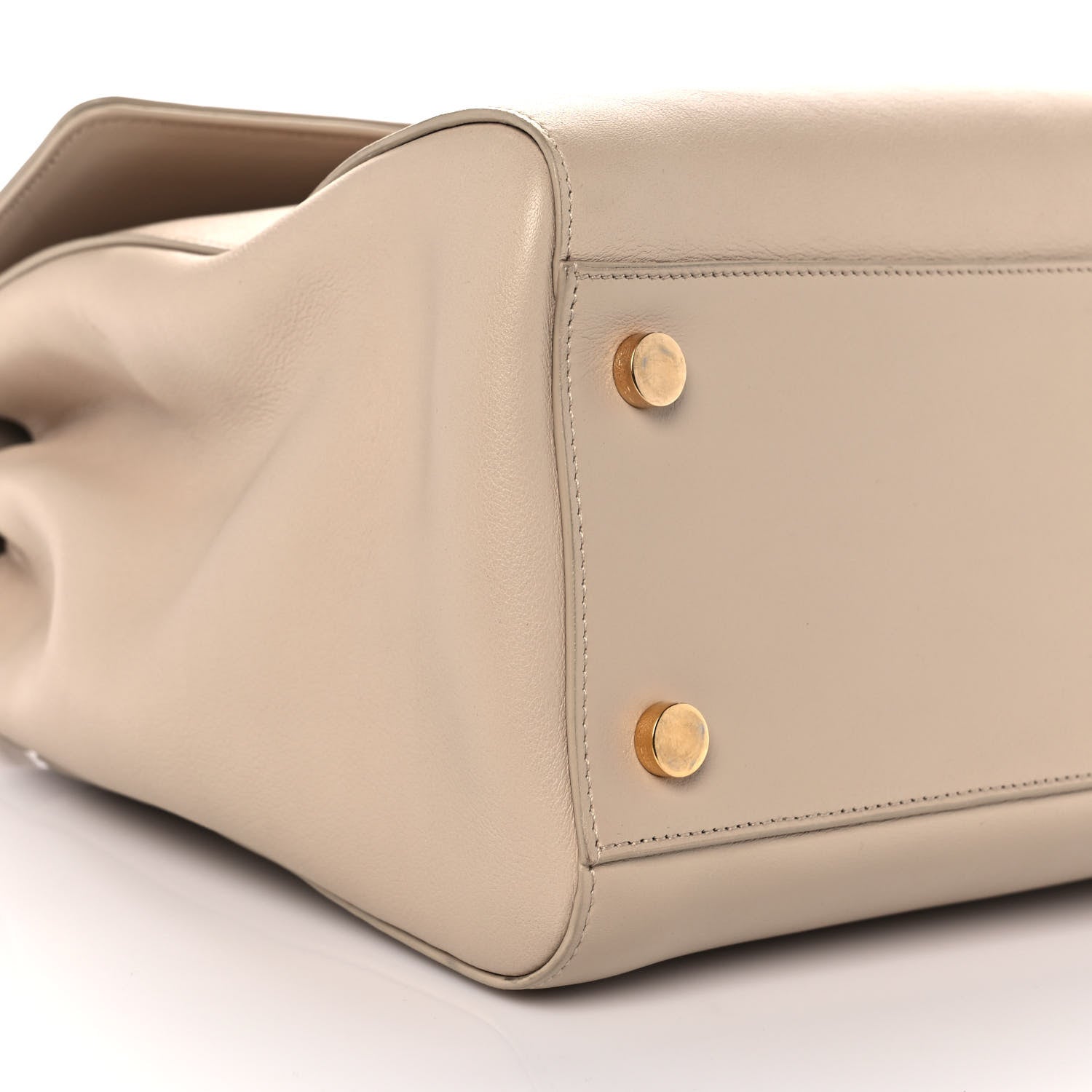 Saint Laurent Calfskin Medium Moujik Top Handle Bag Beige 6 of 7