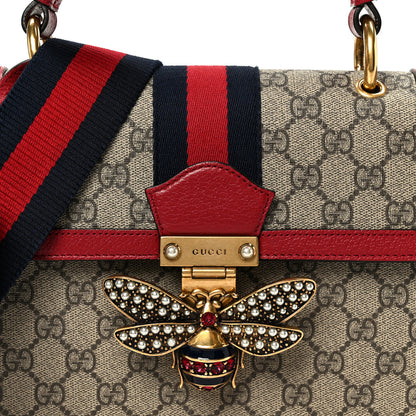 Gucci GG Supreme Monogram Small Queen Margaret Top Handle Bag Red 9 of 11